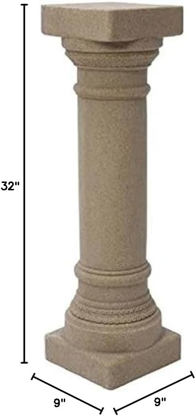 Emsco Group 2300W Greek Column Garden Statue, WHITE