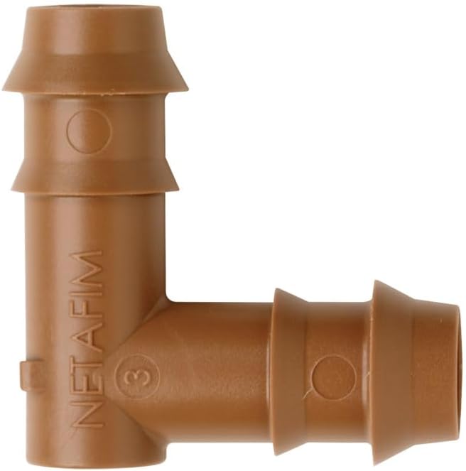 17mm Techline Insert Elbow - Drip Irrigation Barbed Elbow Coupling (25 PCS) | Compatible with 1/2" Drip Line Tubing | Easy Install | Precision Garden Watering (00135-000840)