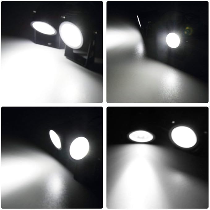 T-SUN 2W Solar Spotlights, LED Solar Powered Landscape Lights Outdoor Waterproof Solar Security Wall Lights Auto ON/Off Dual Head Light for Garden Yard Patio(Cold White)