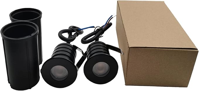 YASHIDA Recessed LED Deck Step Lights with Protecting Shell, In Ground Outdoor LED Landscape Lighting IP67 Waterproof,12V 24V Low Voltage for Garden,Yard Steps,Stair,Patio,Floor,Kitchen Decoration