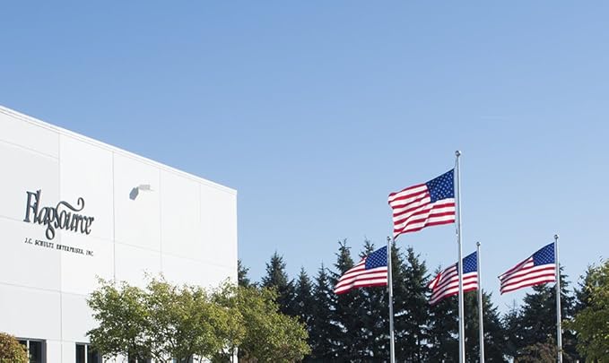 FlagSource FMAA Certified PolyExtra Polyester American Flag with Embroidered Stars and Sewn Stripes, Made in the USA, 30x50'