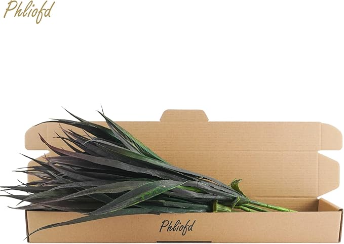 6Pcs Artificial Grass Fake Plants 17.3in Outdoor Plants UV Resistant Faux Greenery Stems Fake Grass for Home Window Garden Office Patio Pathway Front Porch Halloween Décor Green & Black