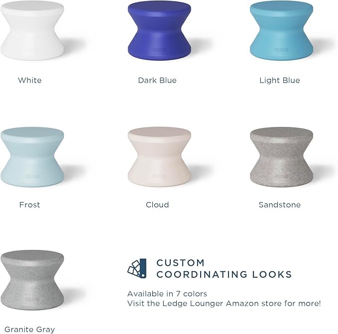 Ledge Lounger Signature Side Table - In-Pool Table for Ledges up to 10" Deep - Indoor/Outdoor All-Weather Table for Porch, Patio, Garden, Backyard, Pool and Beach (Granite Gray)