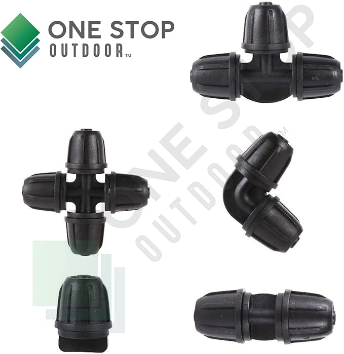 20-Pack Quick-Connect Locking 1/4" Drip Irrigation Coupling Connectors, Upgraded Fittings for 1/4 Inch Irrigation Tubing, Drip Kit (Coupling - 20 Pack)