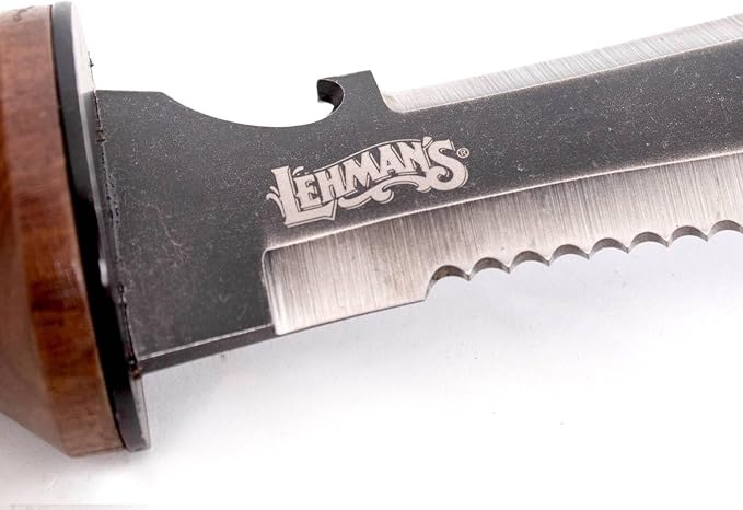 Lehman's Hori Hori Garden Knife, Durable Double Edge, Hardened Steel with Wooden Handle, Hand Weeding and Digging Tool with Sheath