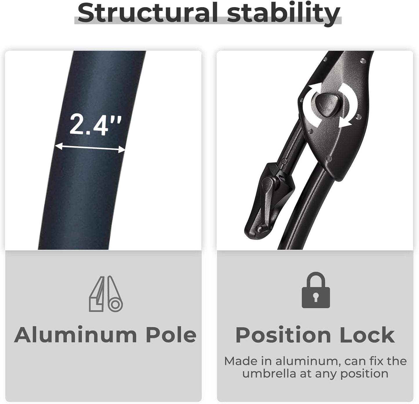 Grand patio Sunbrella 10x10 FT Cantilever Umbrella with Base Included Patio Square Aluminum Offset Umbrellas for Outdoor Pool (Aruba, 10X10 FT-SUNBRELLA)