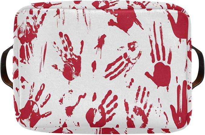 Skull Hand Rectangular Storage Basket Organizer Bin Shelf Baskets For Clothes Gifts For Home Office Dorm