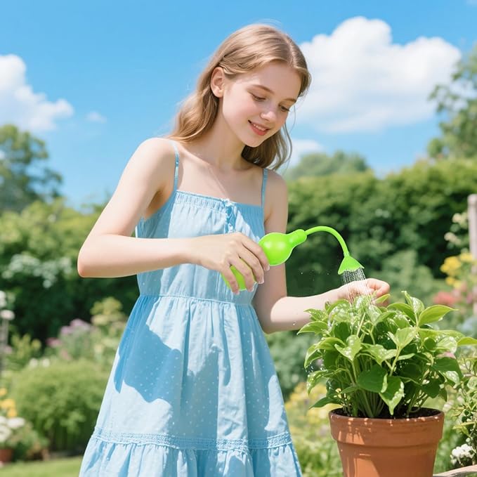 Squeeze Bottles for Plants, 11oz Small Watering Can for Succulent, Muti-function Squirt Bottle for Seedling Watering, Wash, tattoo, Cyan