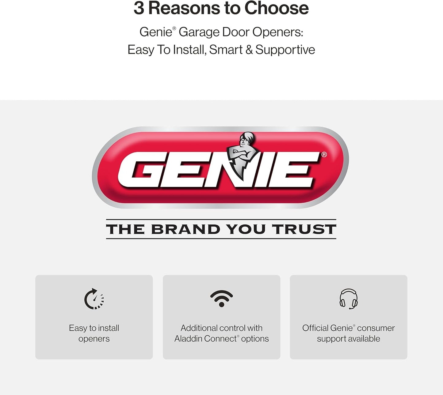 Genie QuietLift Connect – WiFi Smart Garage Door Opener with Added Wireless Keypad, ¾ HPC Smart Belt Drive – Compatible with Alexa and Google Assistant, Model 3053-TKV