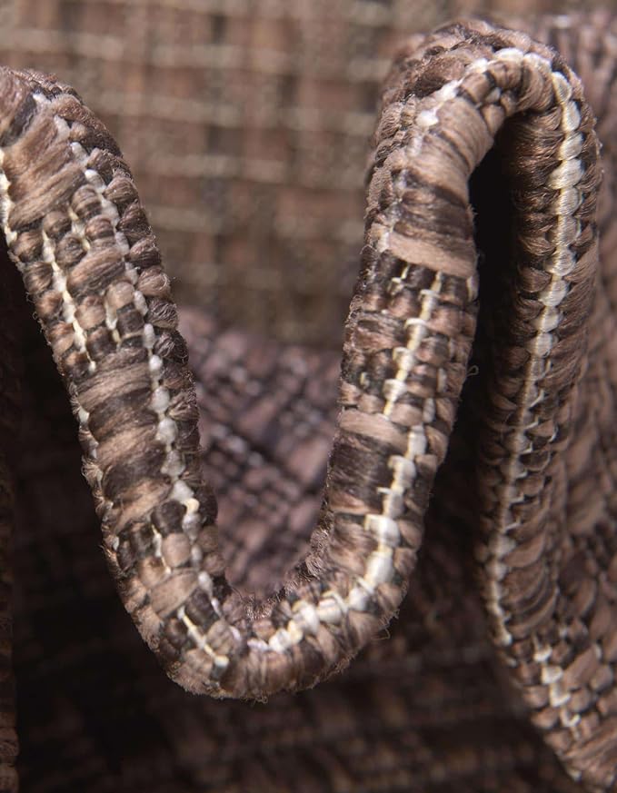 Unique Loom Outdoor Border Collection Area Rug - Soft Border (7' 10" x 10' Rectangle Brown/Ivory)