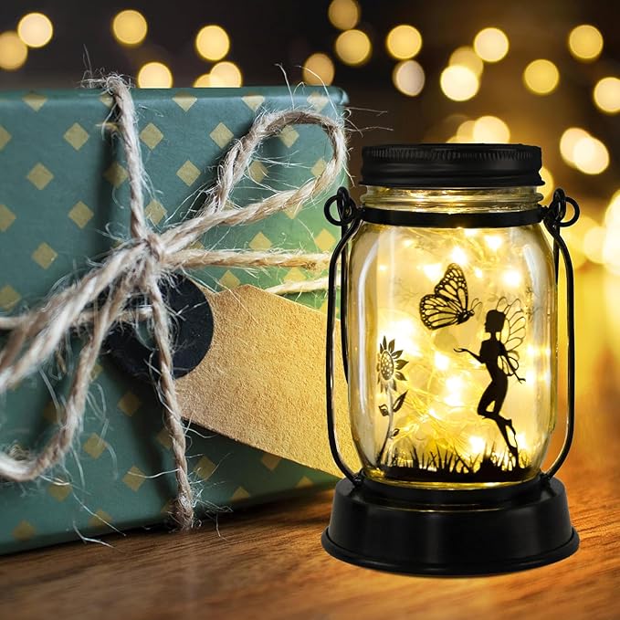 kyoryuger Fairy Solar Lanterns 3-in-1, Fairy Gifts for Women Mom Gramdma, Christmas Mom Gifts, Unique Birthday Gifts for Fairy Lover, Fairy Garden Decoration Outside for Yard, Patio,Backyard,Porch