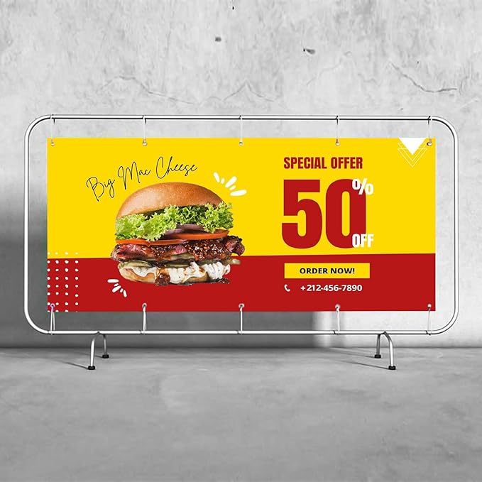 Personalized Passion Vinyl Banner 6' x 4' - Customized Banner for Business, Graduation, Birthday Parties - Indoor/Outdoor Use - Full Color 13oz Vinyl Custom Signs with HD Printed Text, Photos