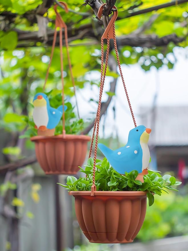 4Pcs Plant Watering Globes, Kalolary Bird Shape Self Watering Spikes Terracotta Drip Water Stakes Irrigation Watering Bulbs for Pot, Indoor, Outdoor, Vacation 