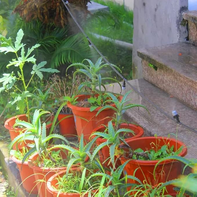 1/4 Inch Drip Irrigation Tubing Fitting to Faucet Adapter Connector, 2 Way Y Splitter for 3/4" Inch Garden Hose to 1/4 Inch Drip Irrigation Hose