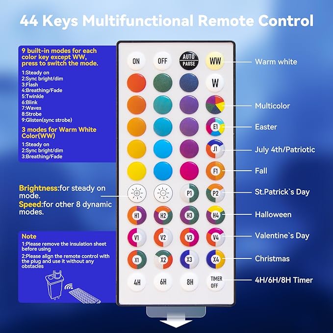 LitHome 99ft 300 Led Color Changing Christmas String Lights 35 Colors RGB Christmas Lights with Remote Timer,Dimmable Led String Light Outdoor Plug in,Xmas Tree Light for Indoor Party Halloween Decor