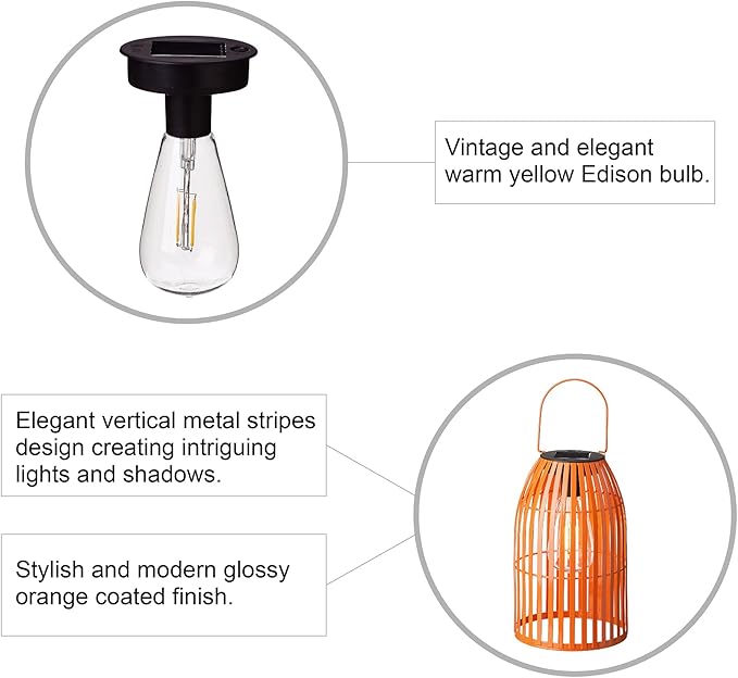 Solar Lantern Outdoor Waterproof Hanging Metal Birdcage Shaped Lantern Decorative Solar Light for Garden Yard Patio Porch