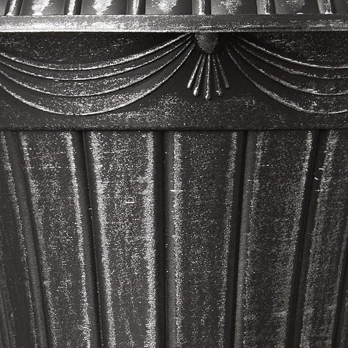 PL20SL Classic Traditional Plastic Urn Planter Indoor/Outdoor, 10" x 12", Brushed Silver