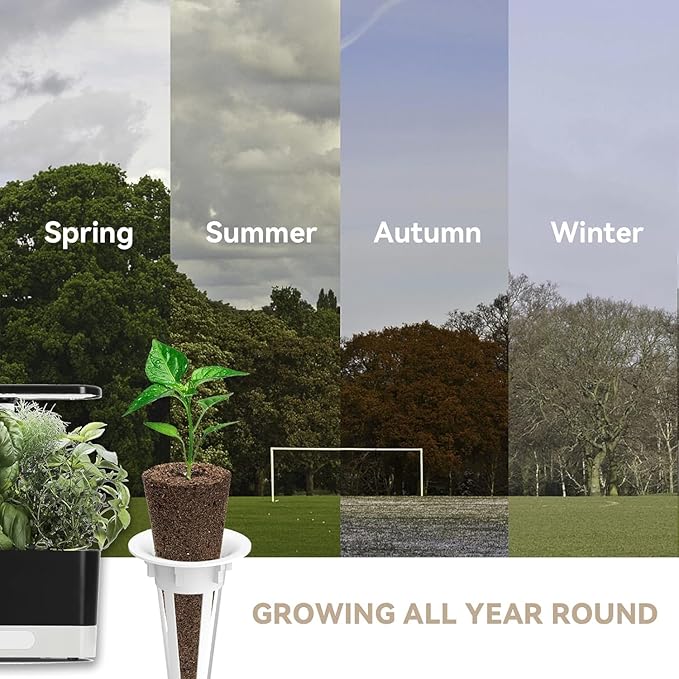 inbloom Passion Salsa Seed Pod Kit for AeroGarden, 12 Pods Hydroponic Supply with Vegetable Seeds of Red Chili,Green, Yellow, and Purple Bell Pepper, Red/Golden Cherry Tomato, Cucumber