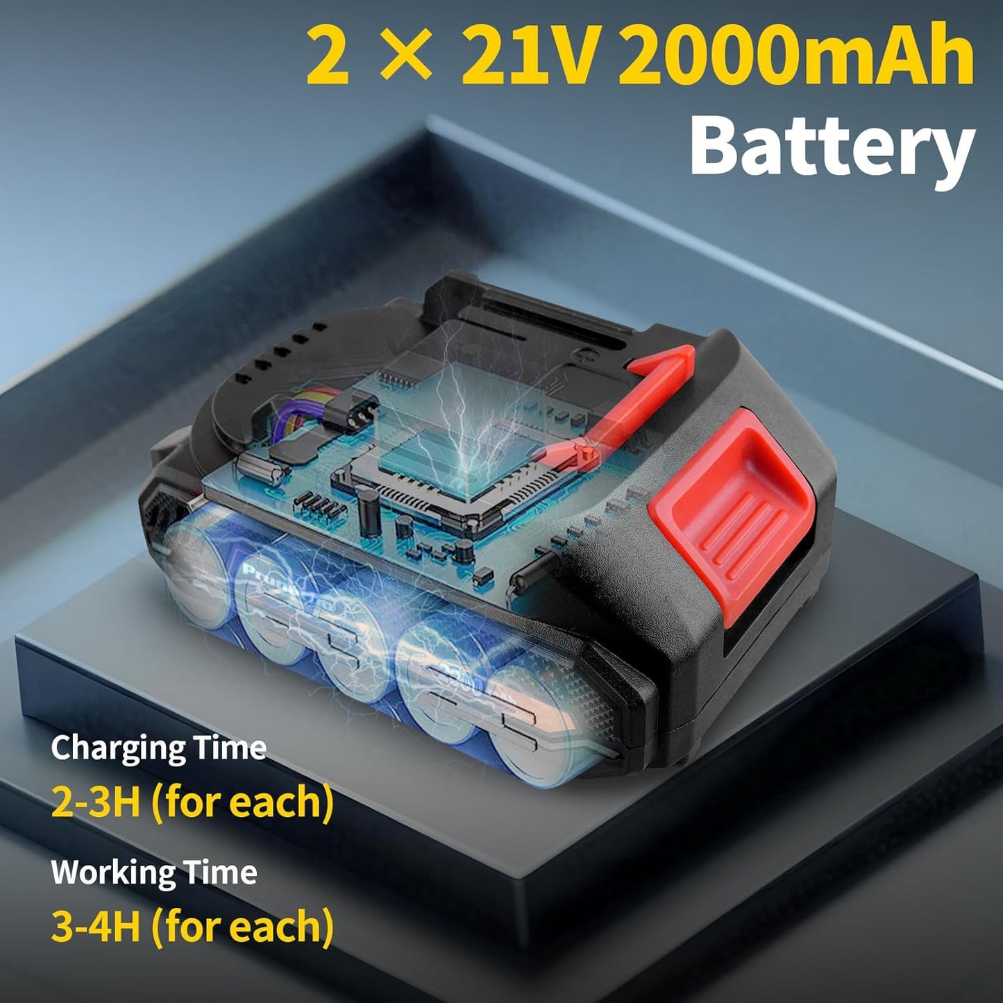 Electric Pruning Shears Cordless 40mm 4000mAh Batteries, Compatible with Makita 18V Battery Powered Pruner 1.6'' Electric Secateurs Branch Cutter Professional Garden Tool for Tree Trimming