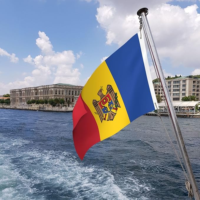 Moldova Moldavian Flag Garden Yard House 2x3 ft Flags Double Sided Print Banner Indoor Outdoor Party Home Decorations for Boat Dorm House Balcony