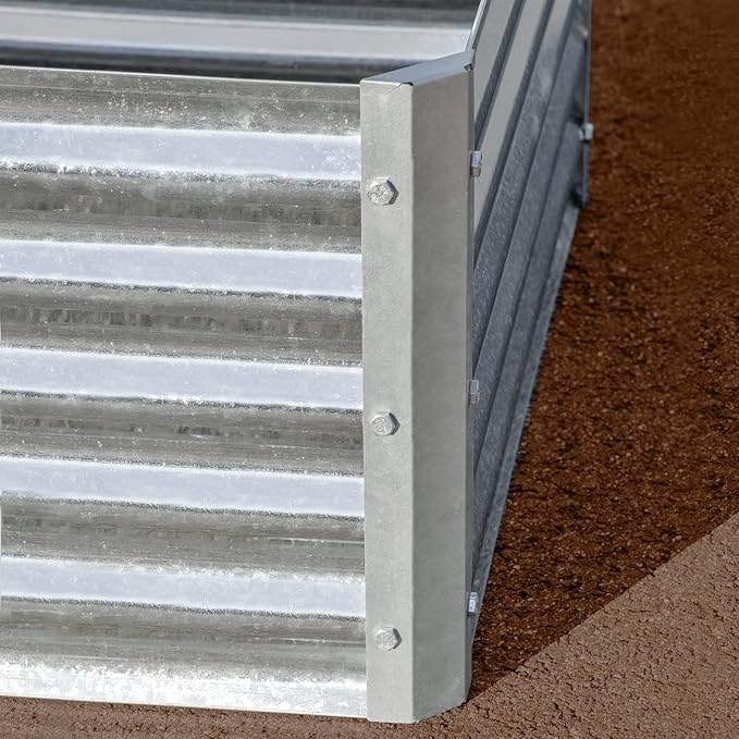 Arrow Sheds GrowIT Galvanized Steel Raised Flower and Plant Bed for The Garden or Greenhouse, 36" x 36" x 17"