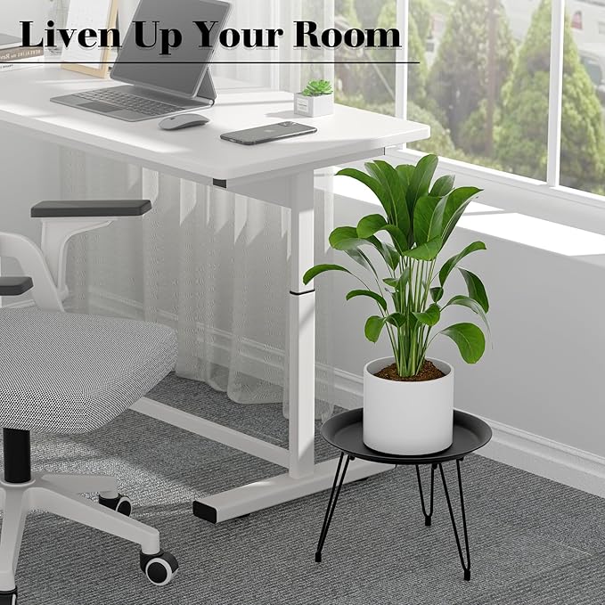 SUEH DESIGN Plant Stand Indoor, Metal Plant Stand Round Plant Table Heavy Duty Plant Stool Flower Pot for Indoor Outdoor Home Decor, 1 Pack Short