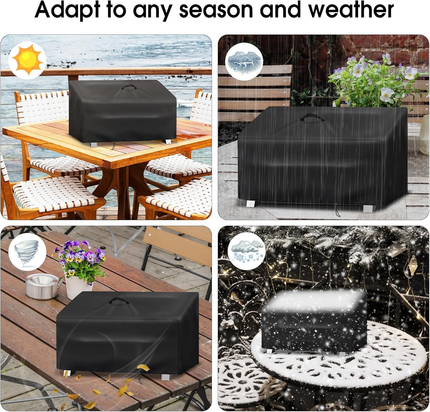 Grill Cover for Traeger TFT18KLD Ranger, Waterproof Dustproof Tabletop Grill Smoker Cover- 20x21x13 in, Black