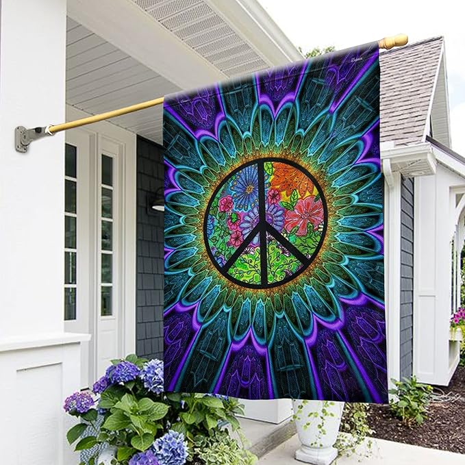 FLAGWIX Flags - Hippie Just A Little Something To Brighten Your Day Flag QNK163F, House Flag (29.5" x 39.5") - USA House Garden Flags Premium Polyester - Decorative Outdoor Flags