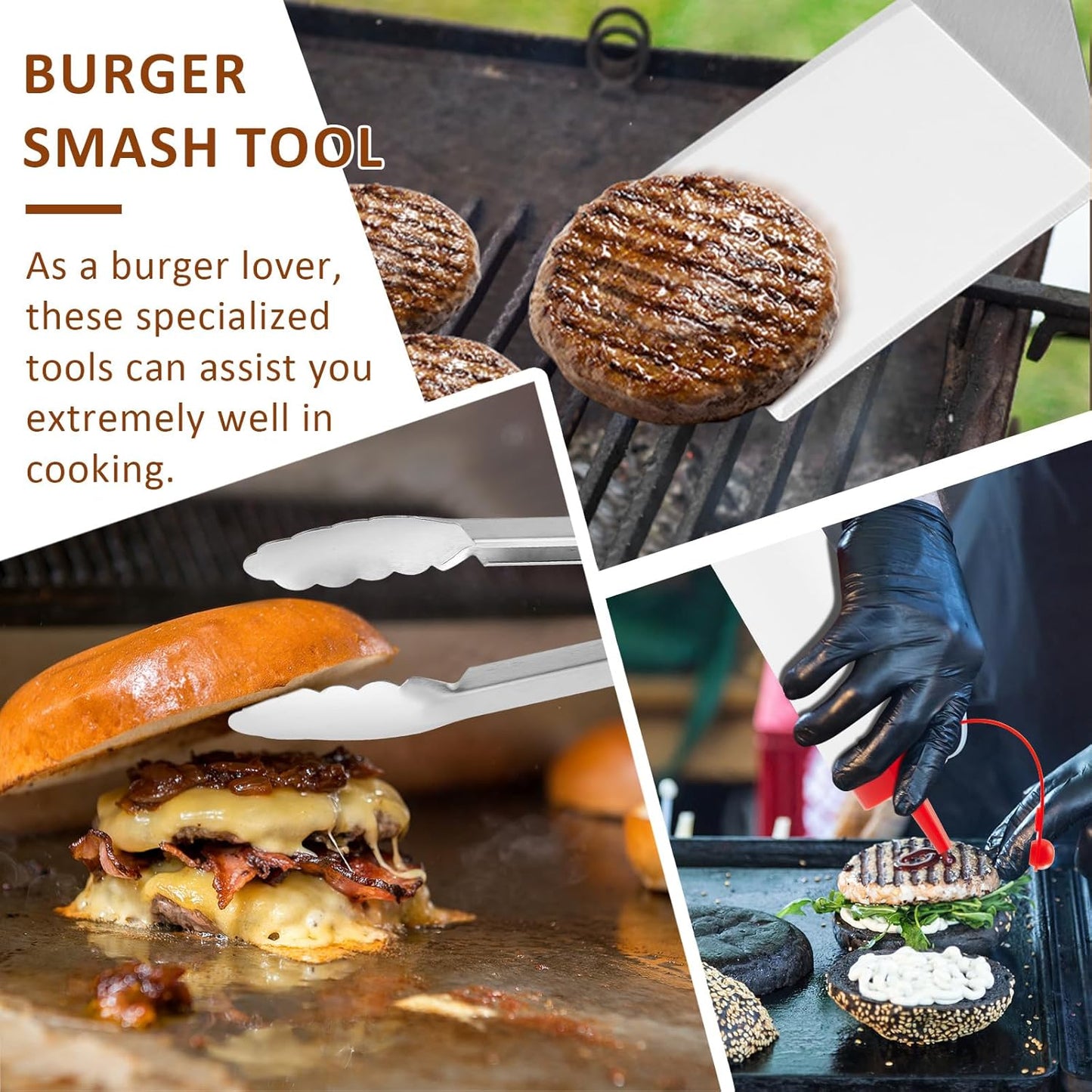 Griddle Accessories Set of 25, Leonyo Flat Top Grill Accessories, Professional BBQ Tool with Enlarged Spatulas Scraper, Basting Cover, Smash Burger Press, Carry Bag for Outdoor Barbecue, Wood Handle