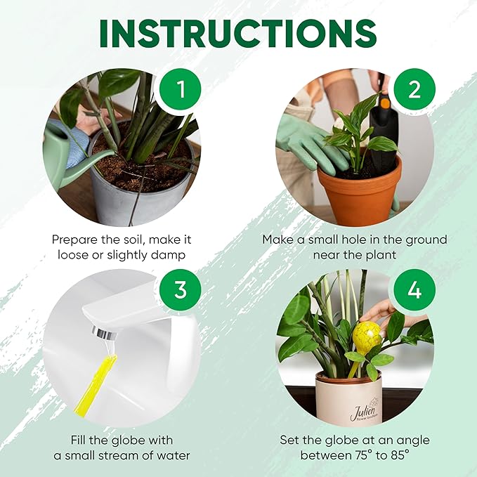 Plant Watering Globes Set of 8 - Large Self Watering Globes for Indoor & Outdoor Plants - Multicolored, Automatic, Glass Watering Bulbs for Daily Use, Plant Watering Devices