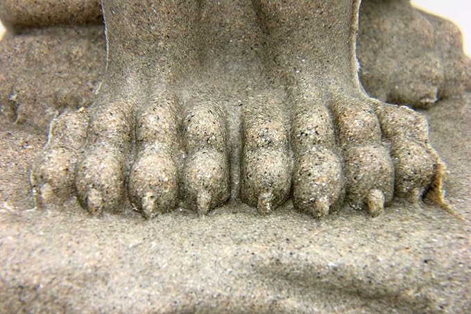 EMSCO Group Guardian Lion Statue – Natural Sandstone Appearance – Made of Resin – Lightweight – 28” Height