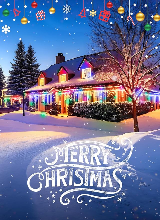 Vintage C9 LED Christmas Lights Outdoor, 50 Feet C9 String Lights with 50 Colored Shatterproof Bulbs, Connectable Waterproof Lights for Holiday Party Roofline Backyard Garden Patio, Green Wire