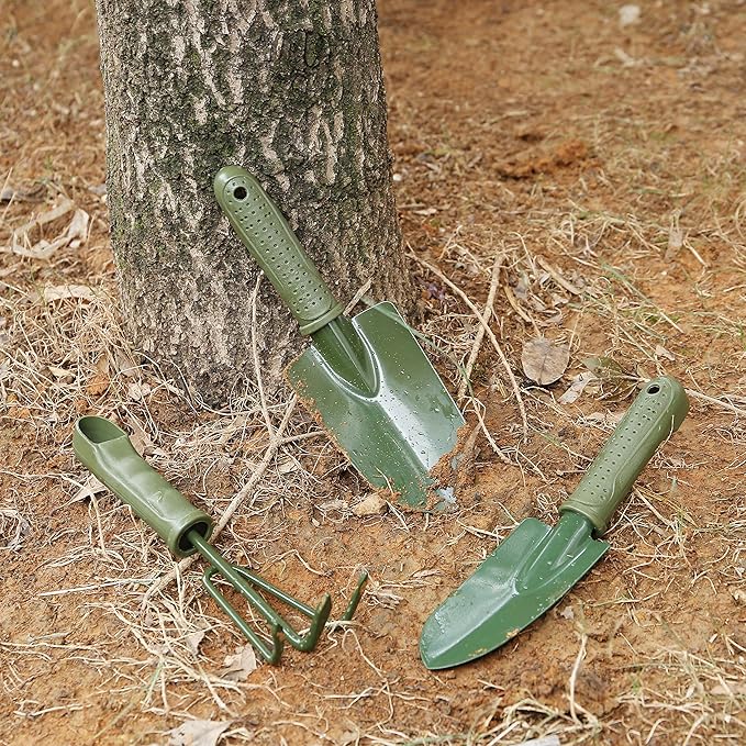 Premium 3 - in - 1 Plant Care Kit Soft Rubberized Non - Slip Ergonomic Handle Gardening Tool 3 Piece Gift Set for Home Garden Lawn Farm Herbs Indoor Outdoor