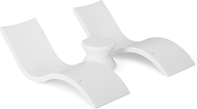 Oasis Chaise Lounger Set - Includes 2 Chaises + 1 Side Table (no Hole) - Inside Pool & Sun Shelf Lounge Chair - Designed for Shallow Shelves Up to 9” - No Metal - Safe for All Pools - All Weather