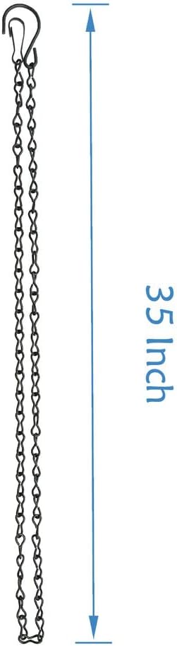 4 Pack 35 Inches Hanging Chains Black, Garden Plant Hangers, for Bird Feeders, Billboards, Chalkboards, Planters, Lanterns, Wind Chimes and Decorative Ornaments