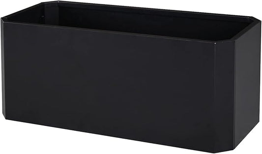 Steel Planter Box-36"x15"x15"-Large Rectangular Planter Indoor or Outdoor Black Matel Planter Box Commercial Residential for Patio Porch Deck Home Backyard