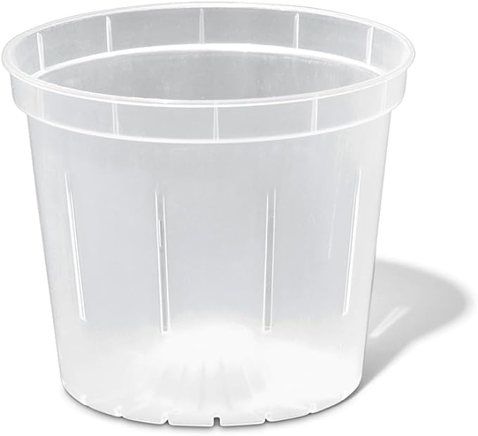 rePotme 3 inch Orchid Pot 3 Pack - Slotted Orchid Pots with Holes for Repotting (Crystal Clear)