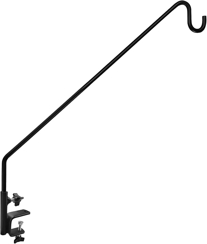 MIXXIDEA Heavy Duty Deck Rail Pole Deck Hook, Extensible and Adjustable Deck Hook for Hanging Bird Feeder, Plants, Suet Baskets,Wind Chimes,Lanterns