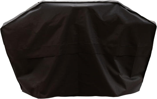 56" Gas Grill Cover, Water-Resistant Heavy Duty Polyester PVC Blend, Adjustable Straps, Built-in Pouch, Designed for Standard 3 & 4-Burner BBQ Grills, Black - 700-20141