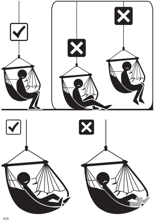LA SIESTA® - XL King Domingo Hammock Swing Chair - Weather & Tear Resistant Hanging Hammock Chair - Indoor Outdoor Hammock Chair Swing - Hanging Chair for Patio Porch Bedroom - Max 355 Lbs, Toucan