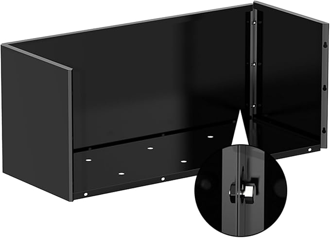 Metal Planter Box - Heavy Duty Rectangular Trough, All-Weather Rust-Resistant Design with 6 Drainage Holes | Large 36x15x15 Inch for Patio, Porch & Garden | Black