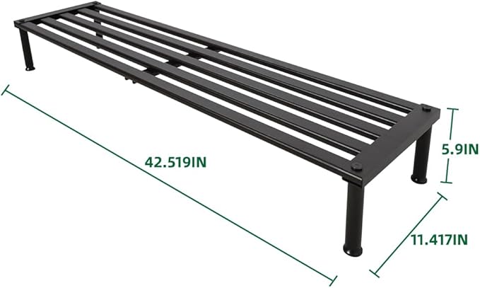 Metal Plant Stand, Rust-proof Aluminum Display Rack, Plants Display Stands Decoration Racks for Living Room Garden Balcony Patio (Ebony, 41.3Inch Low Leg)