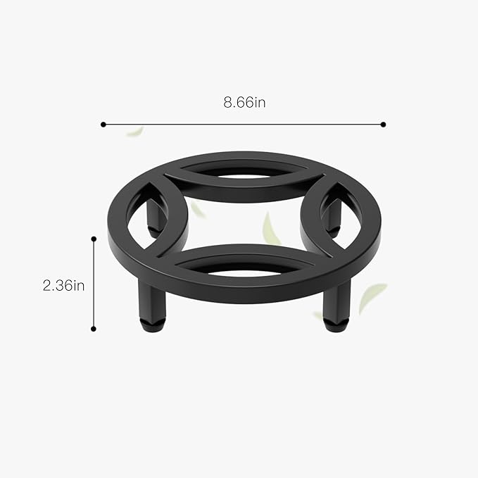Zhongma 2 Pack 8.7" Sturdy Potted Plant Stand Flower Pot Holder Heavy Duty Construction, Low Plant Stand for Home Indoor and Outdoor, Sturdy plant riser and saucer without Installation Required