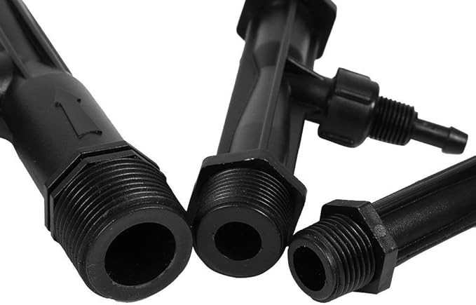 Fertilizer Injector Tube, Irrigation Venturi Fertilizer Injector with 1/2" 3/4” 1” Inch Agriculture Garden Fertilizer Mixer Injector Agriculture Tool Plastic Black(3/4inch)