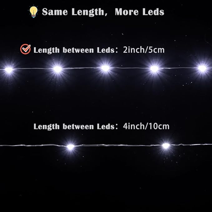 Fairy Lights Plug in,66FT 400 LEDs Waterproof String Lights,Twinkle Light with Remote for Outdoor Indoor Christmas Wedding Birthday Garden Party Decorations,2 Inch Space,Cool White