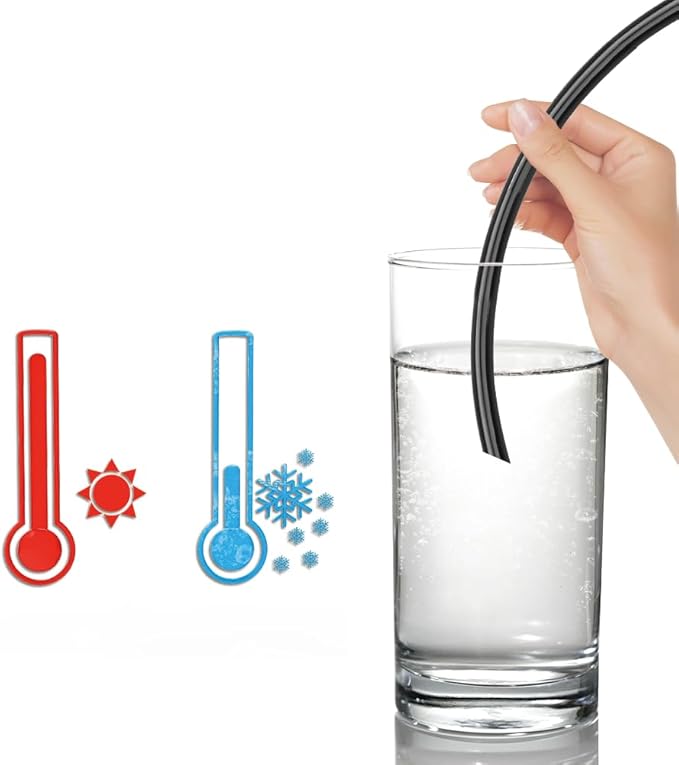 Garden Watering Tube, 4mm Drip Irrigation System Hose Blank Distribution Misting Tubing Main Line Automatic Water Pipe DIY Small Lawn Agriculture Hydroponics Flower Patio Emitters Bubbler Sprinkle 20M