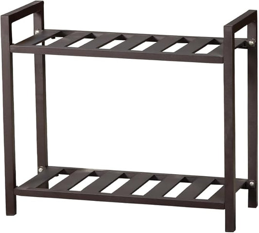 Versatile Indoor/Outdoor Plant Stand – High-Strength Aluminum with 300 LBS Load Capacity - Ideal Decor for Patios, Gardens, Living Rooms | L21.6 x W11.8 x H22 inches