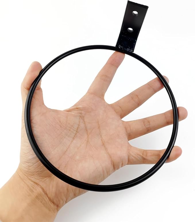 GXXMEI 6 Pack 6 Inch Wall Flower Pot Holder Ring Plant Hanger, Metal Planter Hooks Wall Mounted Bracket Heavy Duty for Outdoor Indoor