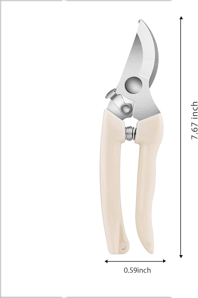 Curve Gardening Scissor with Sharp Stainless Steel Blade Garden Shears for Cutting Flowers Trimming Plants of Yard Florist Flower Rose Herb Hedge Bonsai and Fruits Picking