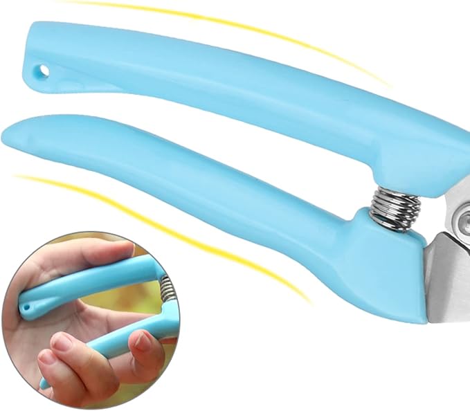 Curve Gardening Scissor with Sharp Stainless Steel Blade Garden Shears for Cutting Flowers Trimming Plants of Yard Florist Flower Rose Herb Hedge Bonsai and Fruits Picking